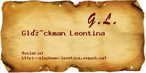 Glückman Leontina névjegykártya