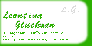leontina gluckman business card